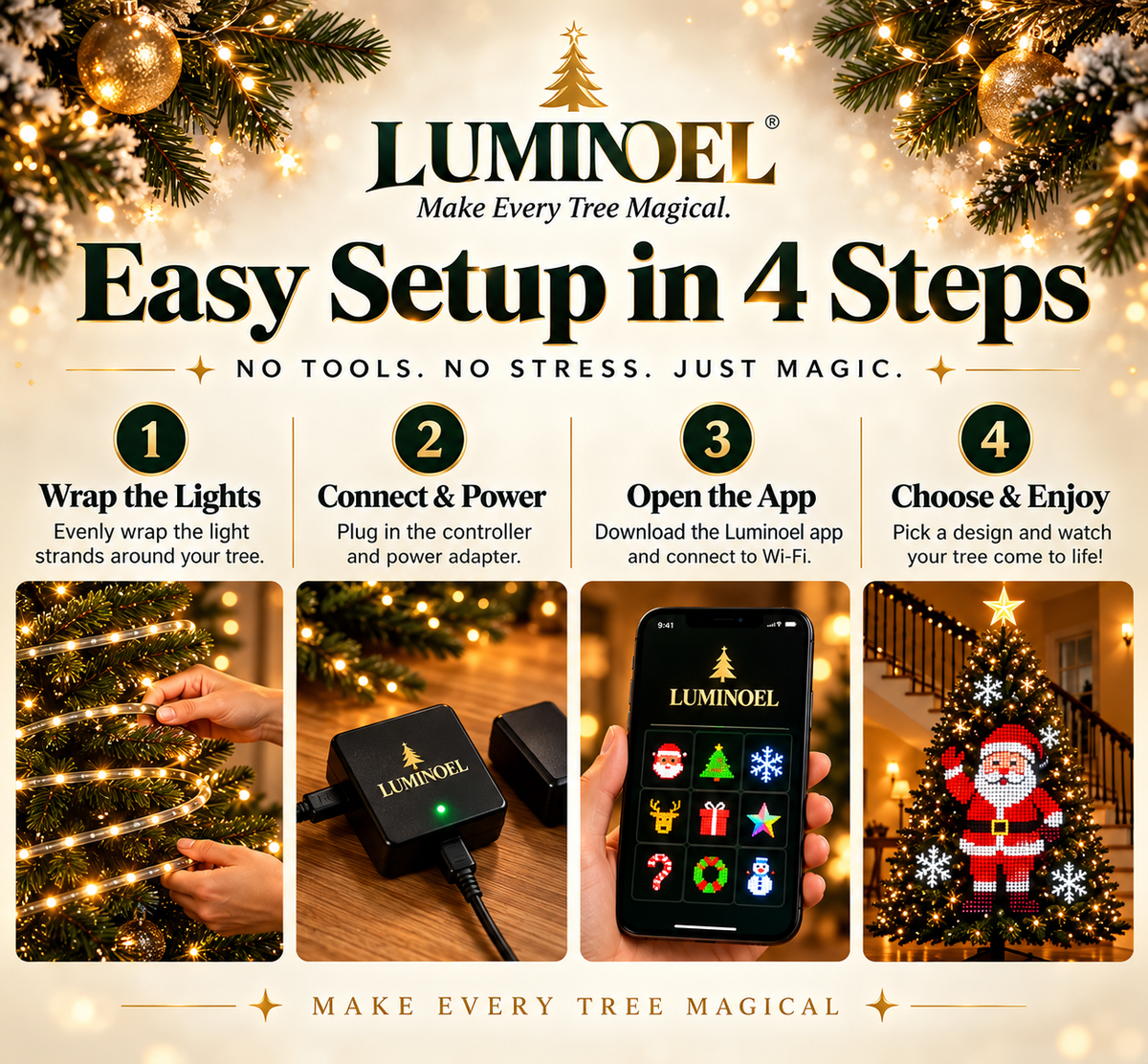 LumiNoel™ | Luxury Animated Tree Lights